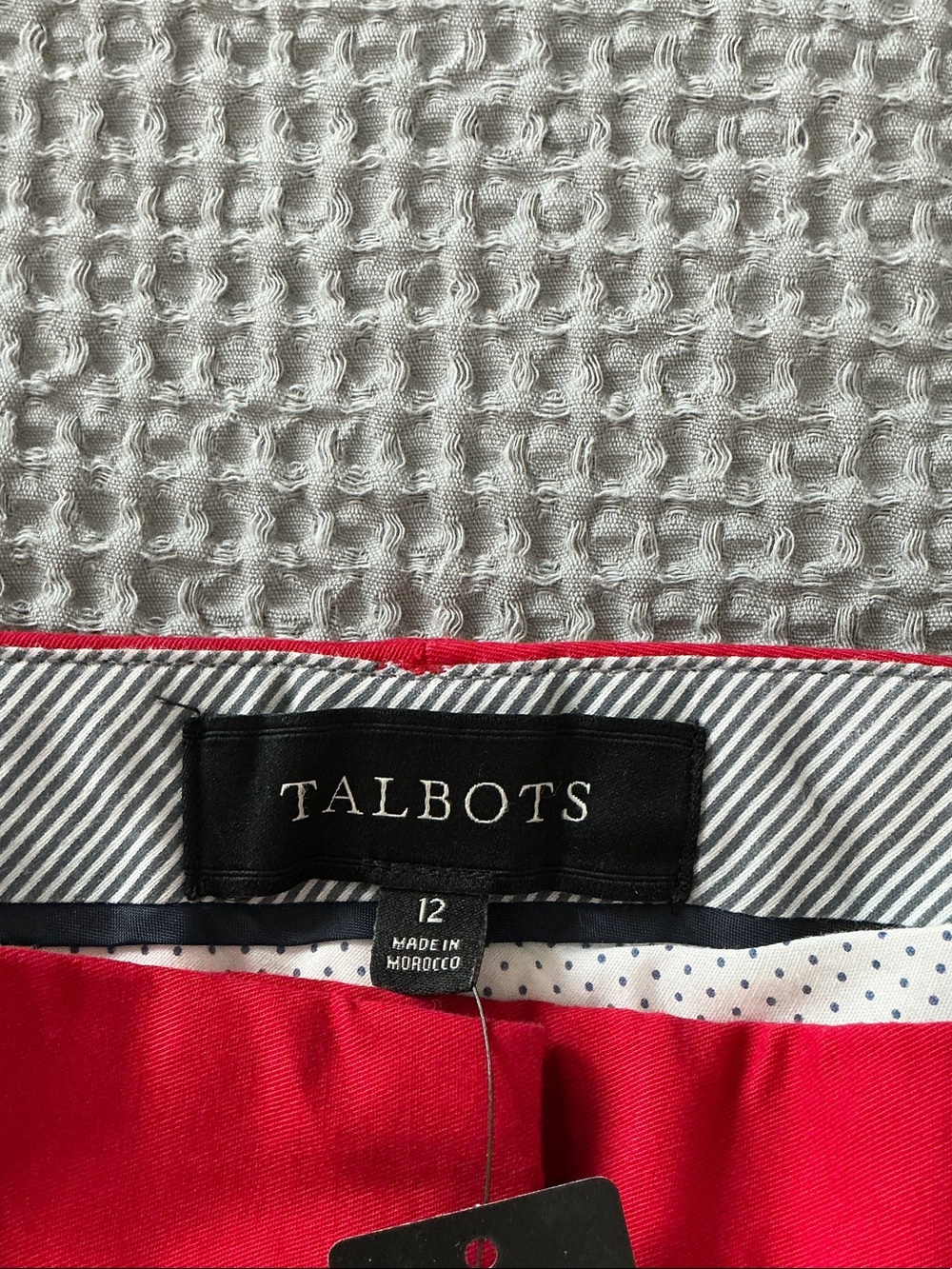 Talbots Signature Red Cropped Ankle Pants NWT size 12 - Picture 3 of 10